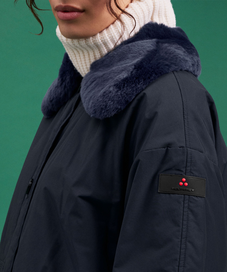 Giacca Reversibile Con Colletto Fur Staccabile