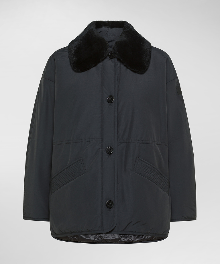 Reversible jacket with detachable fur collar - Women's Preview | Peuterey