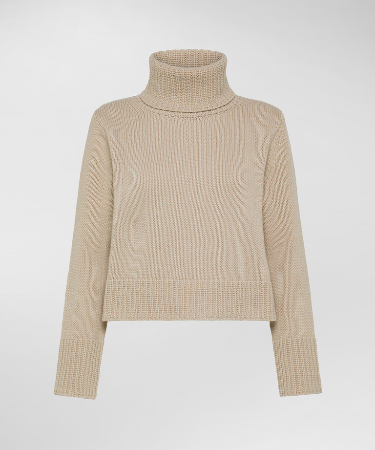 CASHMERE BLEND TURTLENECK SWEATER - Women's Clothing | Peuterey