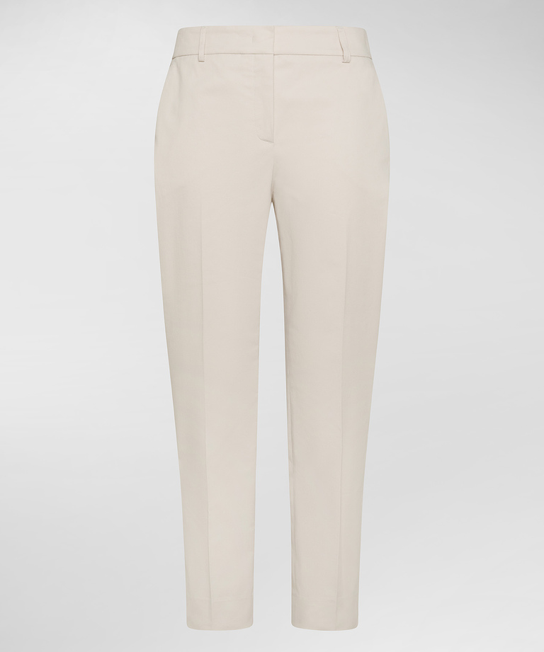 Stretch Cotton Gabardine Trousers - Women's Clothing | Peuterey