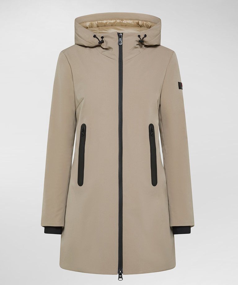 Smooth Slim Down Jacket With Contrasting Details - Windbreakers for women | Peuterey