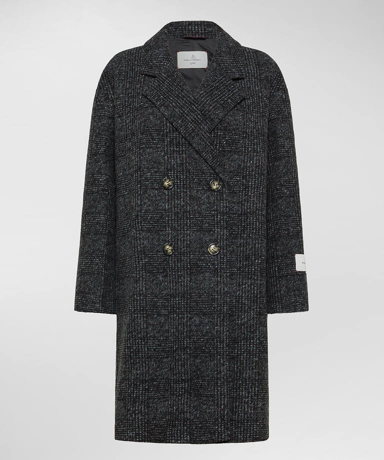 Wool Blend Double-Breasted Coat - Coats | Peuterey