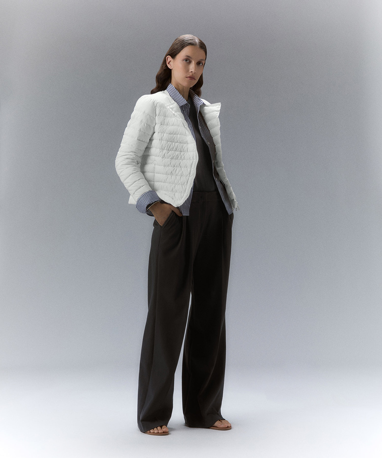 Waisted down jacket with slanted zip - Down jackets | Peuterey