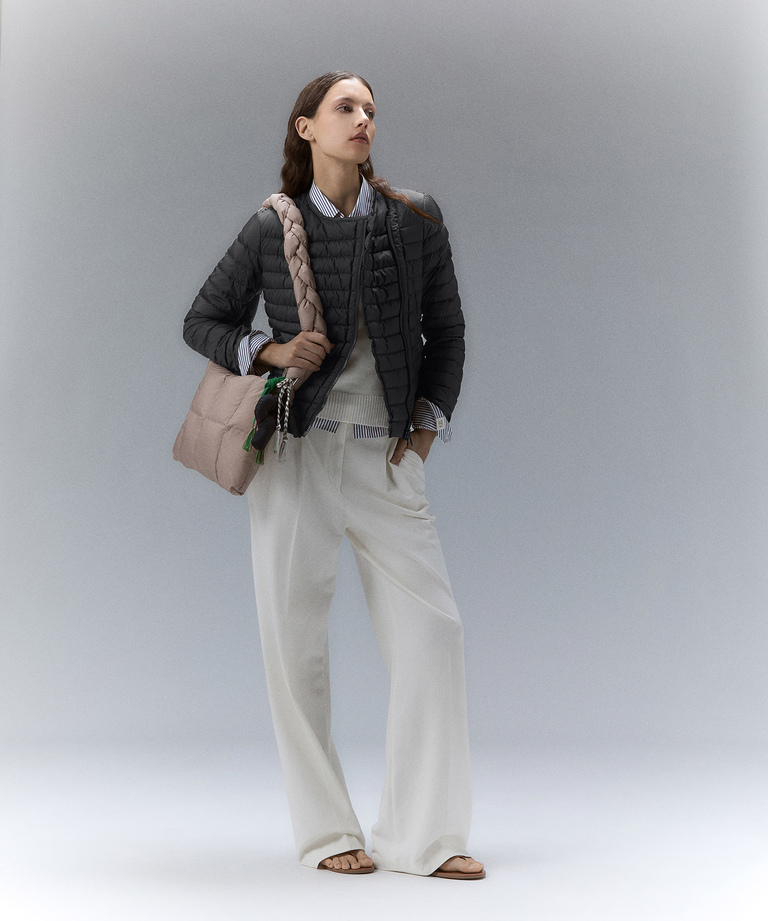 Waisted down jacket with slanted zip - Down jackets | Peuterey