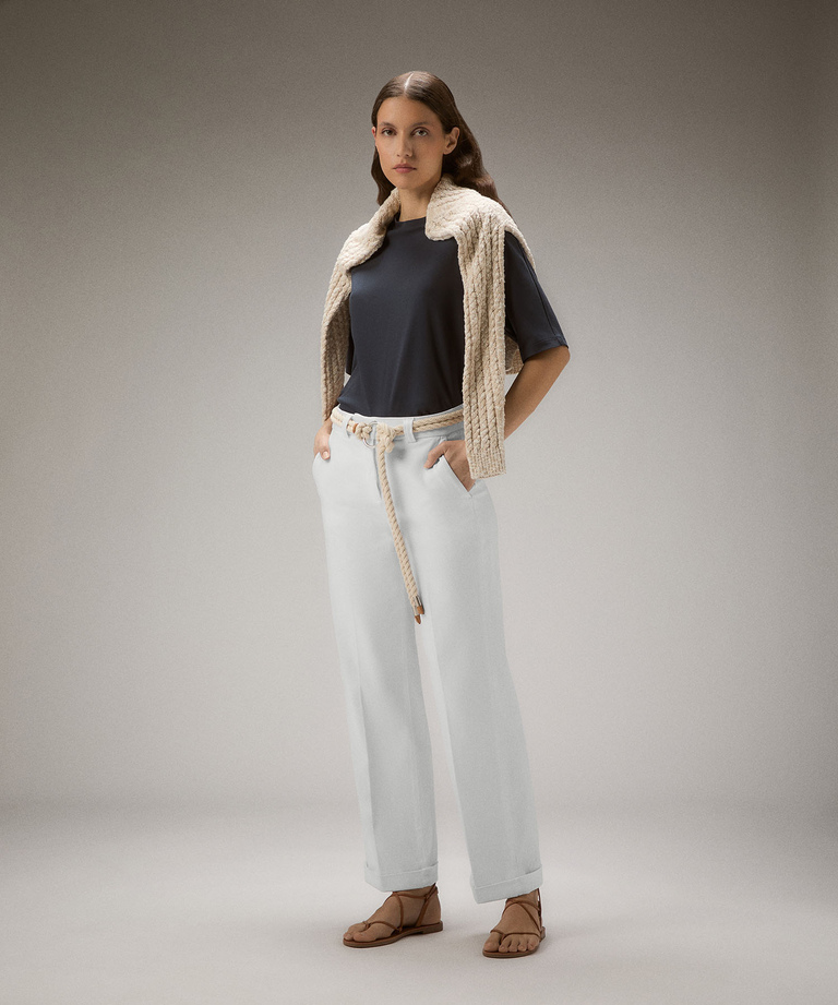 Stretch cotton gabardine trousers - Women | Peuterey