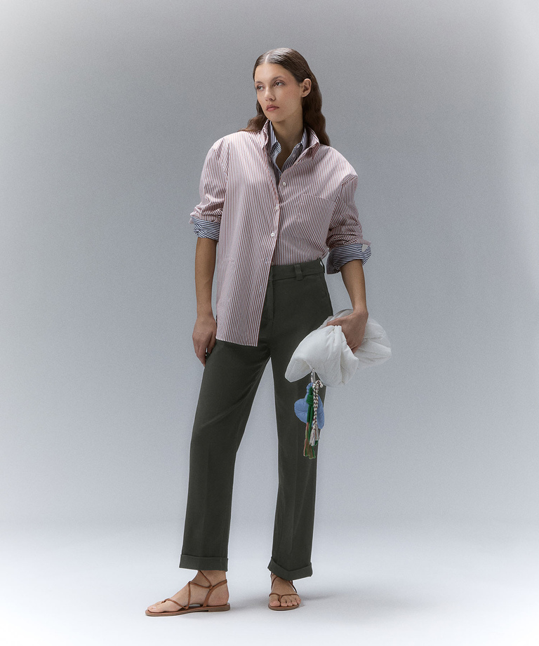 Stretch cotton gabardine trousers - Trousers & Shorts | Peuterey