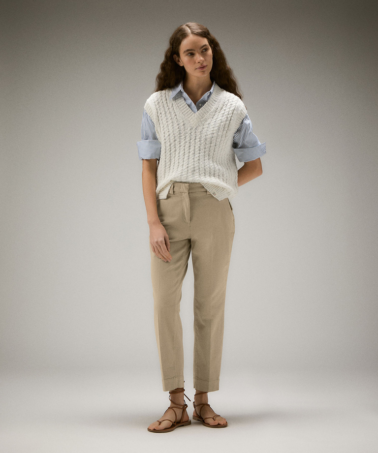 Stretch cotton chino trousers - Clothing & accessories | Peuterey