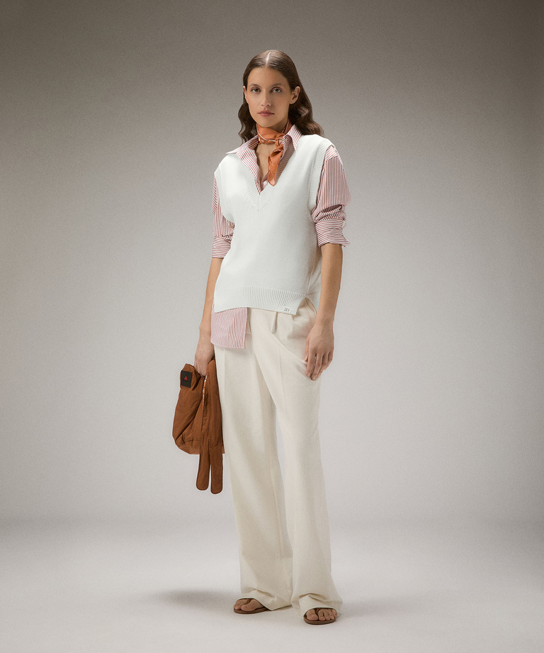 Shiny viscose knitted vest - Everyday apparel | Peuterey