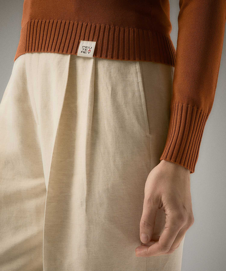 V-neck knit sweater