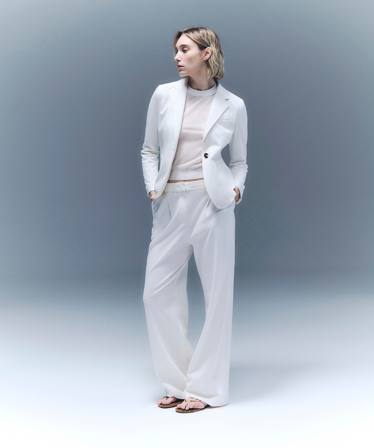 Pantaloni palazzo in piquet - Pantaloni & Bermuda | Peuterey