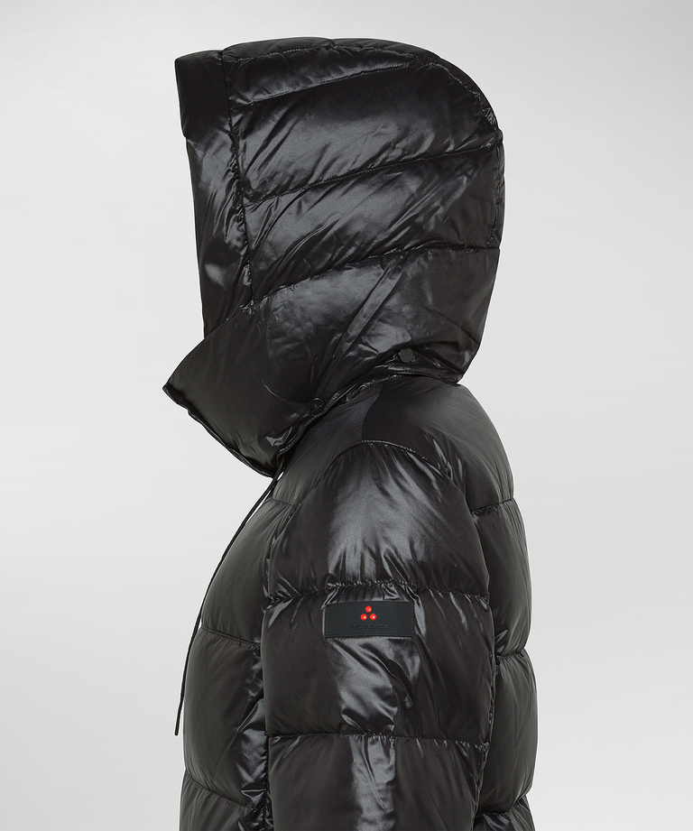 Shiny nylon puffer jacket