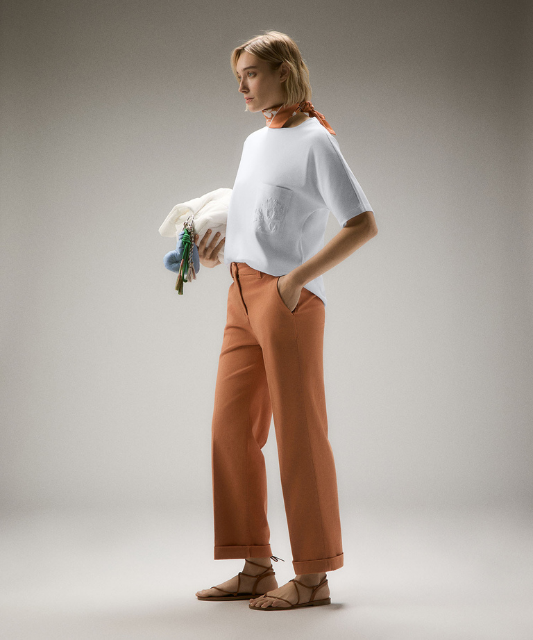T-shirt with kimono shoulder and pocket with printed detail - T-shirt and Polo | Peuterey
