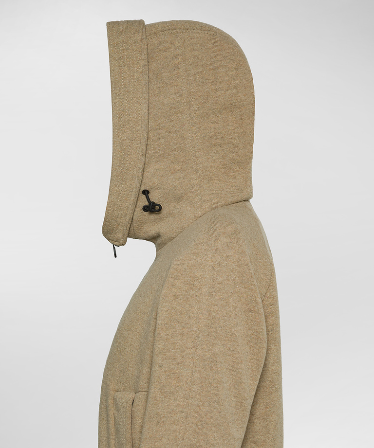 Wool-blend hooded jacket