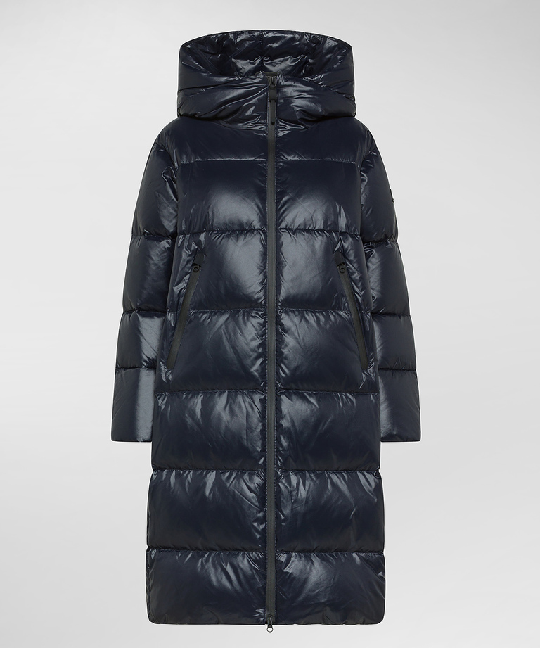 Long shiny nylon down jacket - Trench | Peuterey