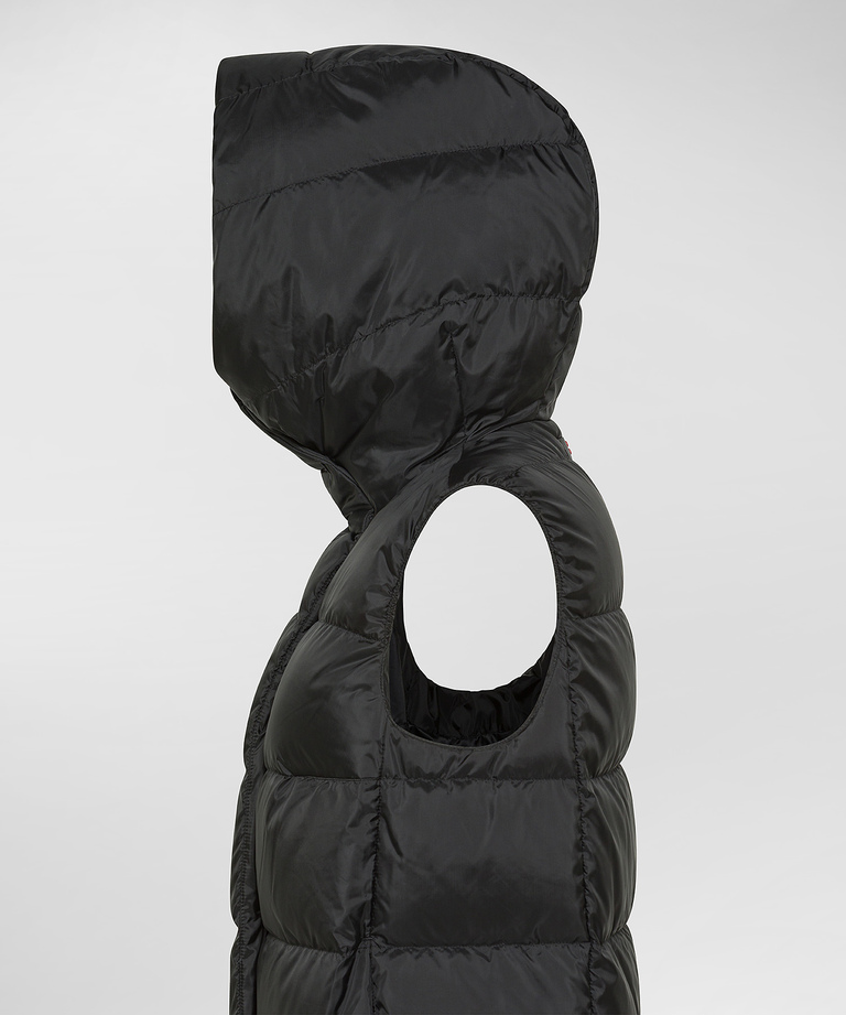 Long hooded vest