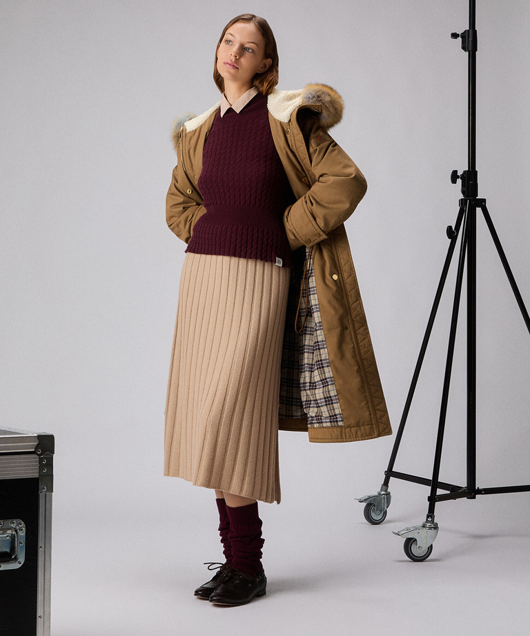 Maxi parka with fox fur - Women's Preview | Peuterey