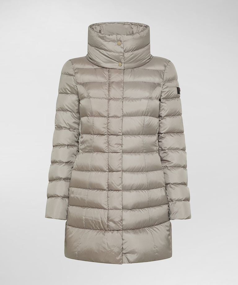 Long, slim-fit down jacket with high collar - Women's Preview | Peuterey