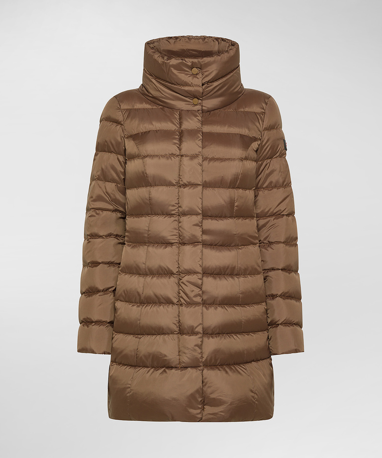 Long, slim-fit down jacket with high collar - Women's Preview | Peuterey