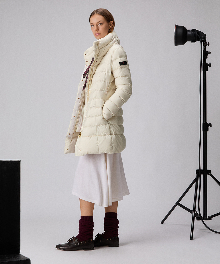 Long, slim-fit down jacket with high collar - Women's Preview | Peuterey