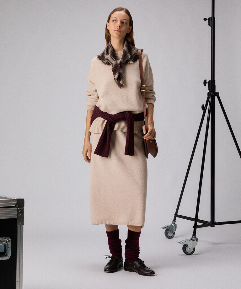 Carded wool crew-neck sweater - Clothing & accessories | Peuterey