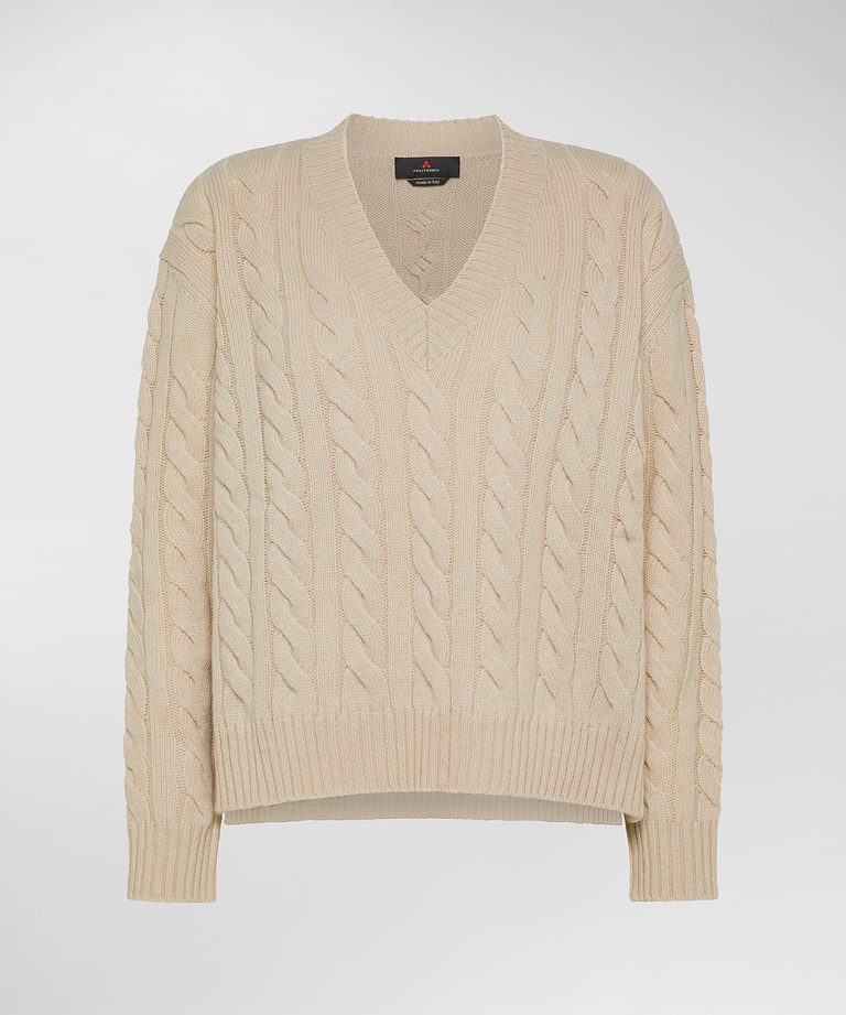 Carded wool V-neck sweater - Clothing & accessories | Peuterey