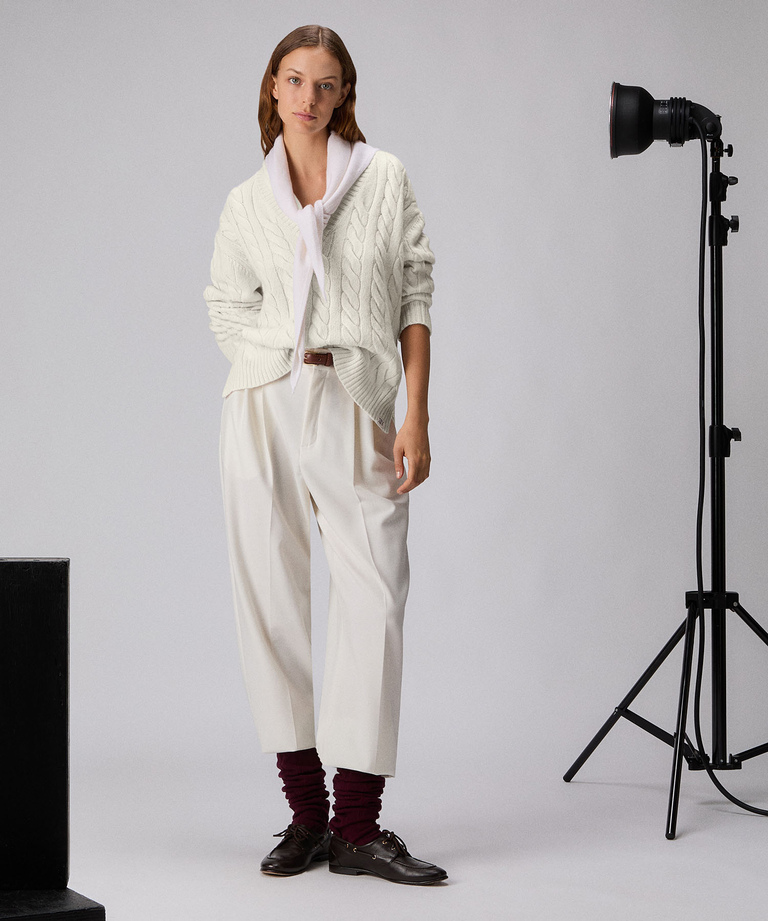 Carded wool V-neck sweater - Clothing & accessories | Peuterey