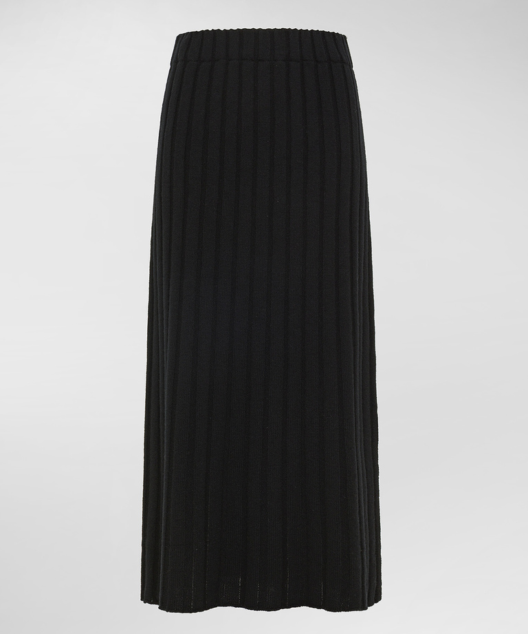 Long ribbed wool skirt - Lightweight clothing | Peuterey