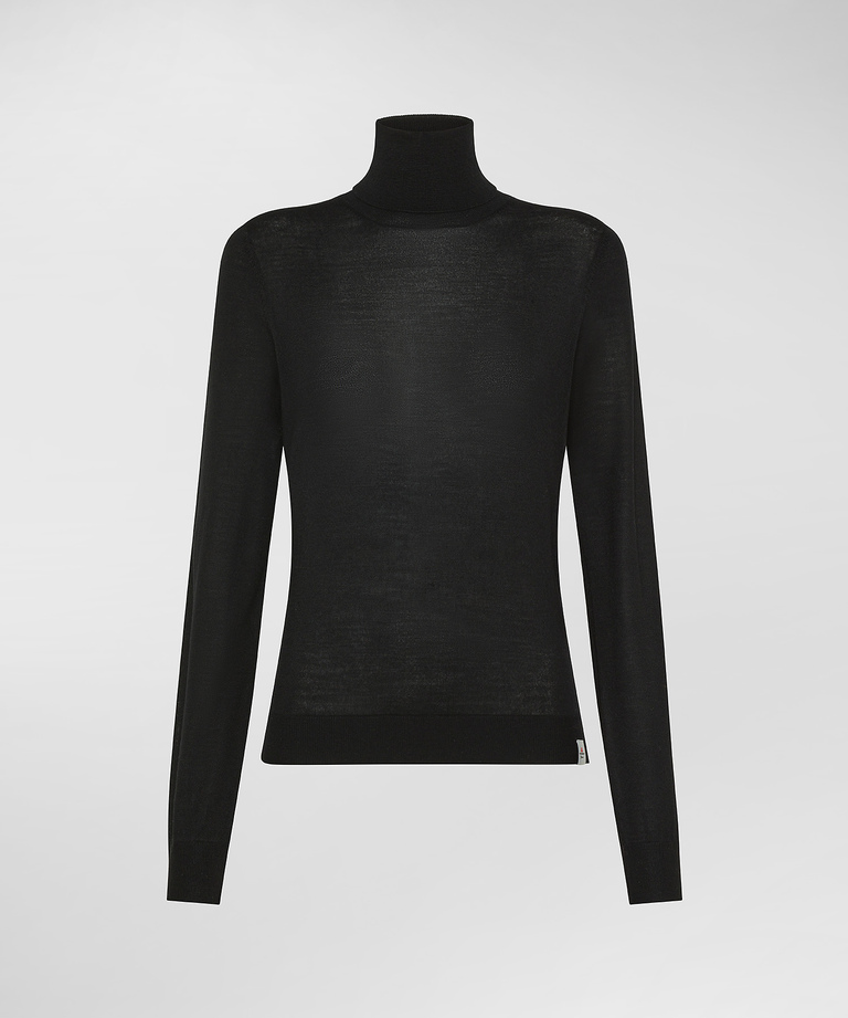 100% virgin wool mock-collared sweater - Premiere | Peuterey