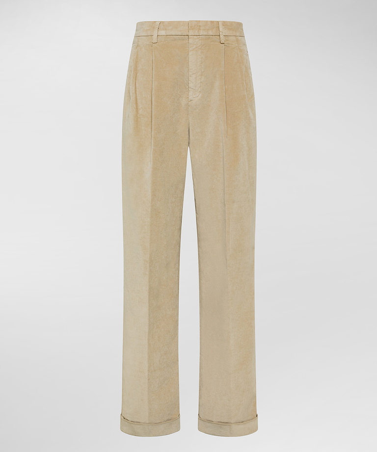 Samthose mit Bundfalten - Damen-Preview | Peuterey