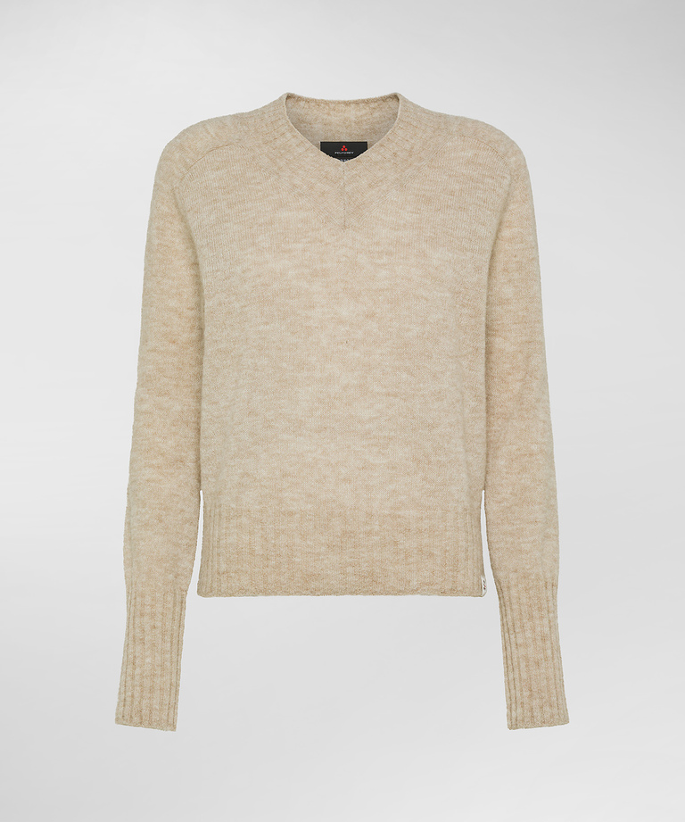 Alpaca blend V-neck pullover - Women's Preview | Peuterey