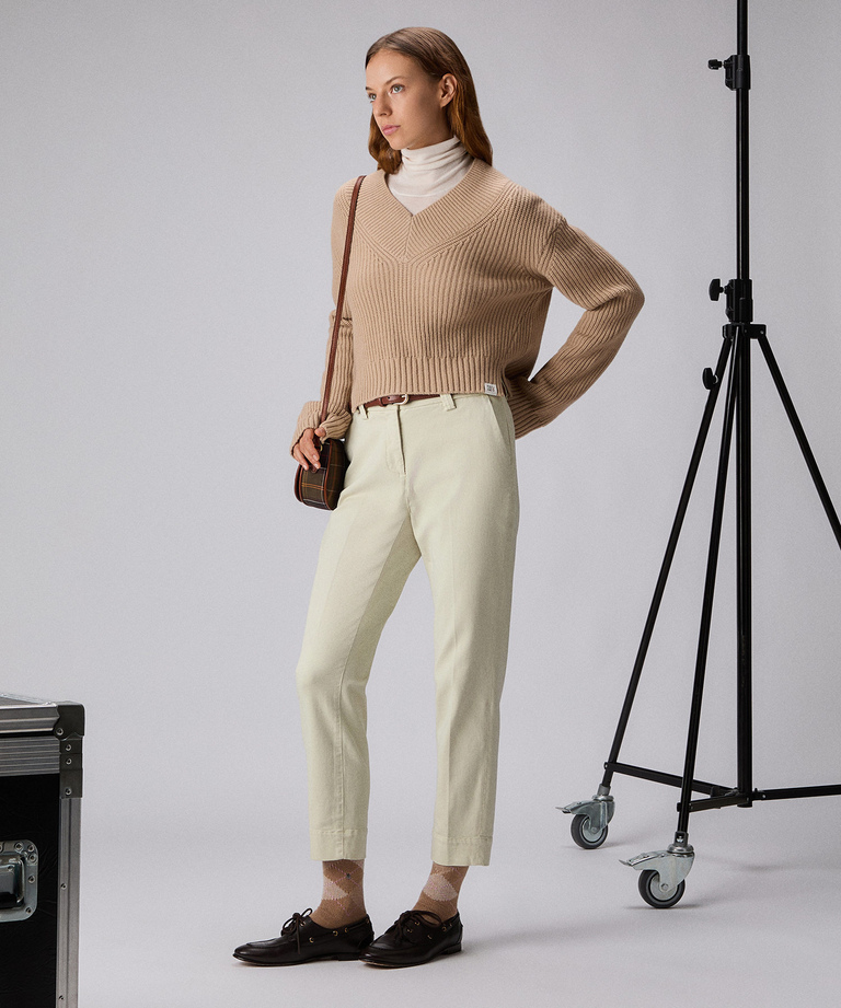 Cotton gabardine trousers - Women's Preview | Peuterey