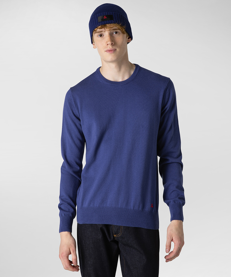 Cotton and wool knitted sweater - Lightweight clothing for men | Peuterey