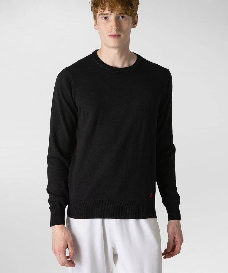 Cotton and wool knitted sweater - Lightweight clothing for men | Peuterey