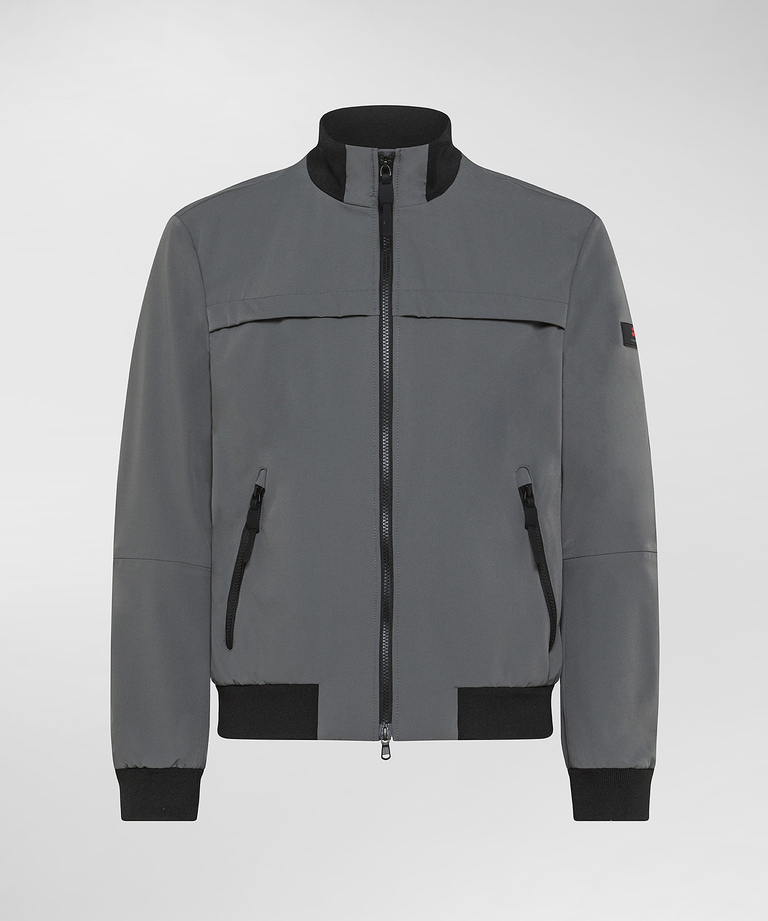 Smooth bomber jacket in stretch fabric - Men's water repellent and waterproof jackets | Peuterey