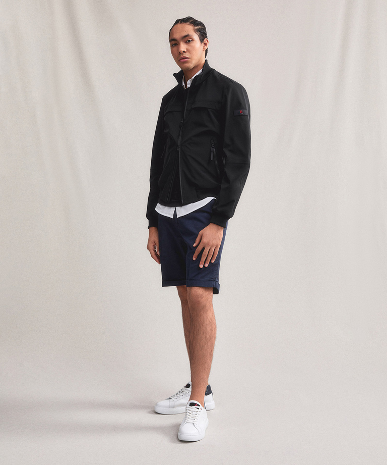 Smooth bomber jacket in stretch fabric - Down Jackets | Peuterey