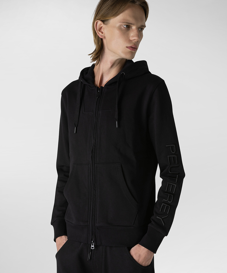 Hooded sweatshirt with dual pull zip - Clothing for Men | Peuterey