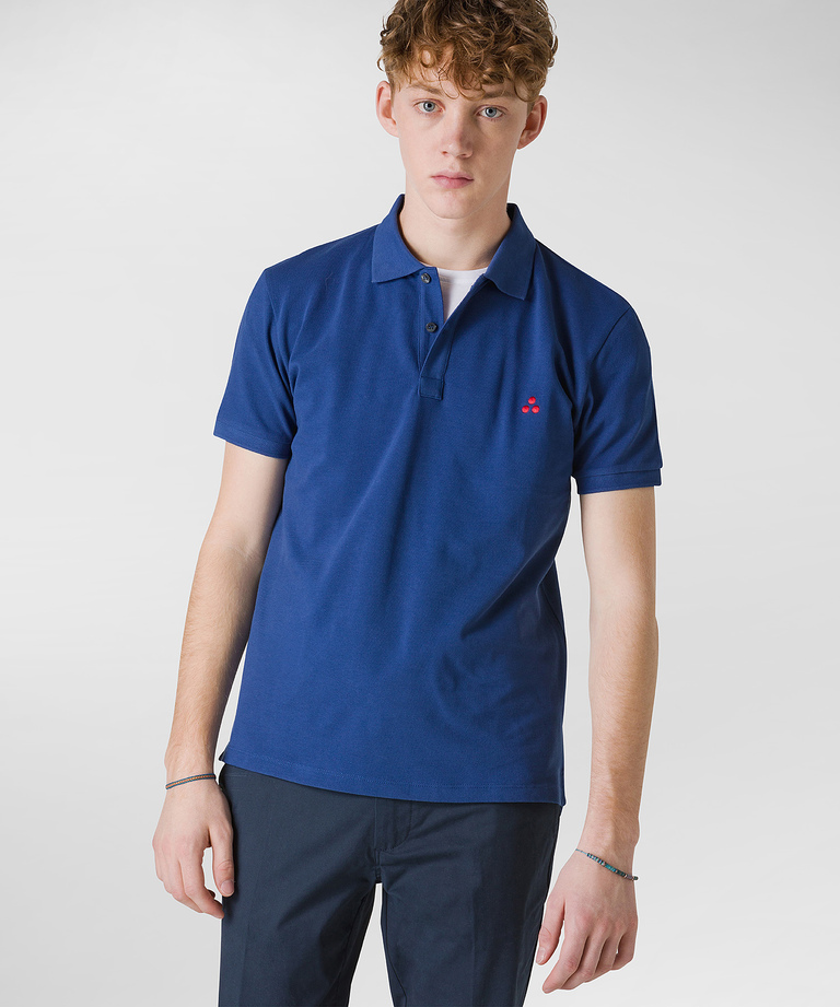Shiny cotton pique polo shirt - Timeless and iconic menswear | Peuterey