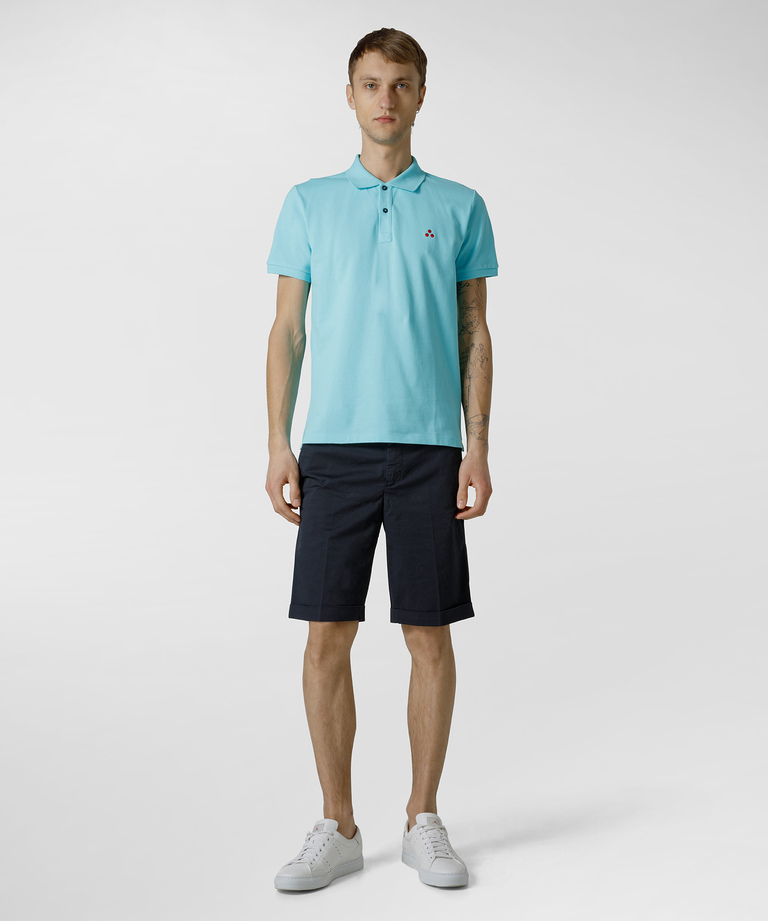 Shiny cotton pique polo shirt - Top And Knitwear | Peuterey