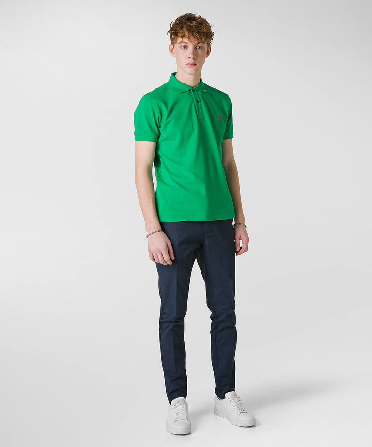 Shiny cotton pique polo shirt - Top And Knitwear | Peuterey