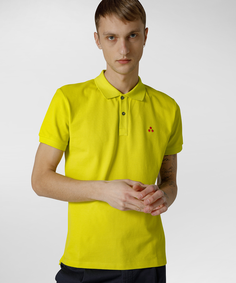 Shiny cotton pique polo shirt | Peuterey