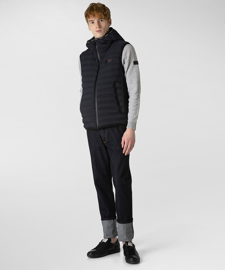 Stretch nylon and fleece gilet - Men's Lightweight Jackets | Peuterey