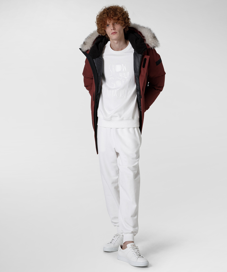 Parka in ripstop with fox fur collar - Winter clothing for men | Peuterey