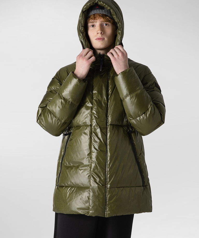 Long and smooth, regular fit down jacket - Jackets | Peuterey