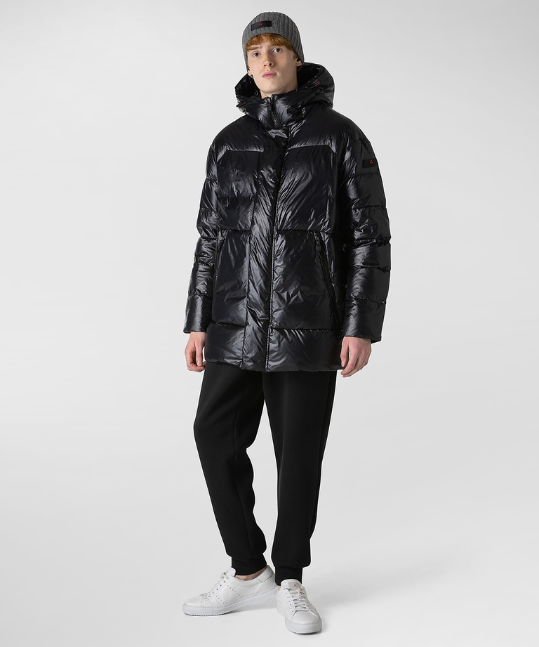 Long and smooth, regular fit down jacket - Jacket With Recycled Down Padding | Peuterey