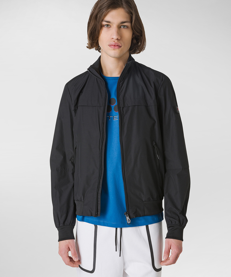 Cotton and nylon biker jacket - Men's Lightweight Jackets | Peuterey