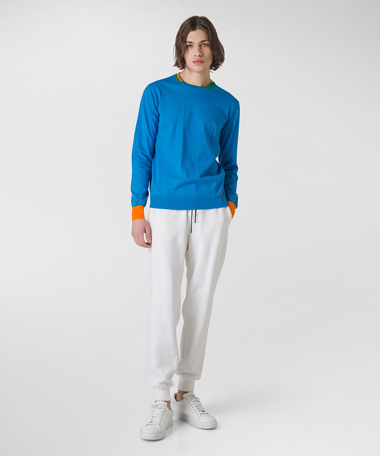 Knit sweater with coloured inserts - Lightweight clothing for men | Peuterey