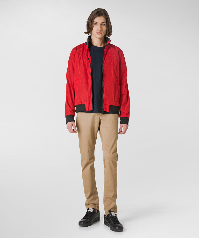Bomber jacket with contrasting colour inserts - Down Jackets | Peuterey