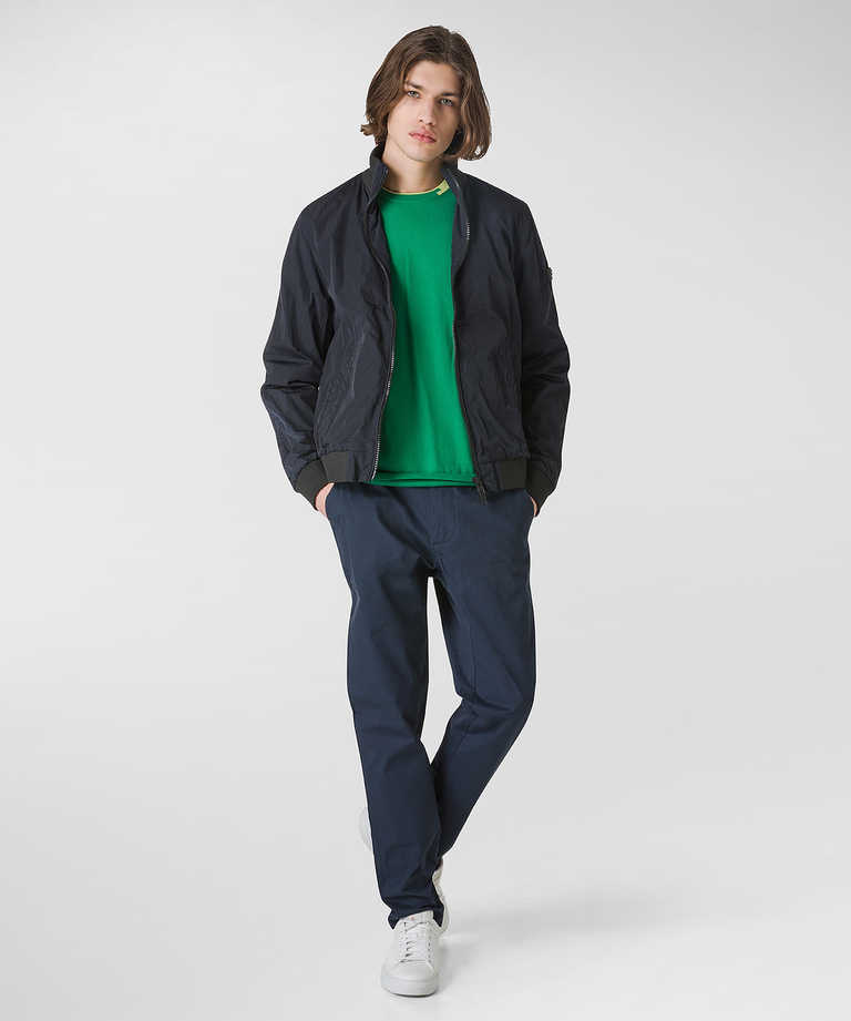 Bomber jacket with contrasting colour inserts - Lightweight jackets for men | Peuterey