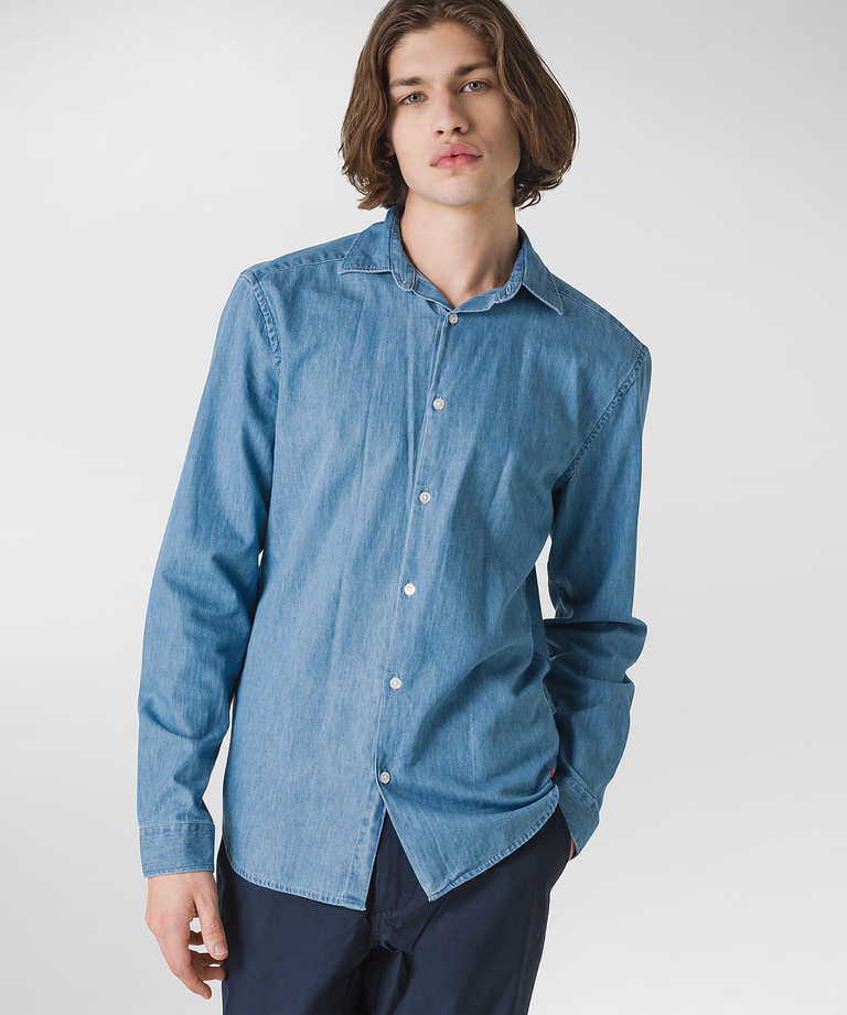 Breathable Chambray shirt - Top And Knitwear | Peuterey