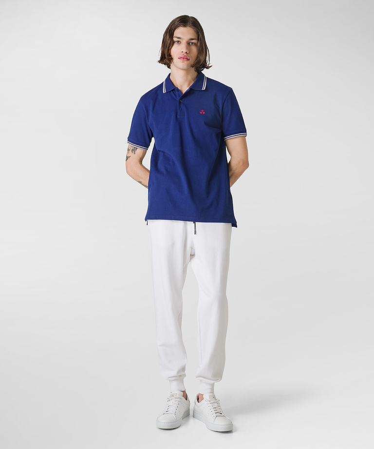 Short-sleeved polo shirt in stretch cotton. - Clothing for Men | Peuterey
